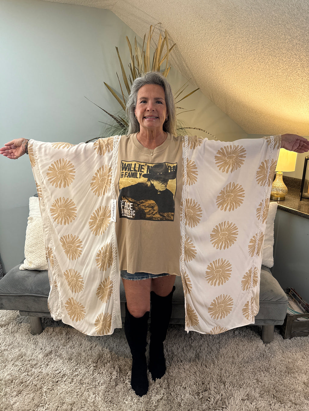 Roper Band Tee Willie Nelson