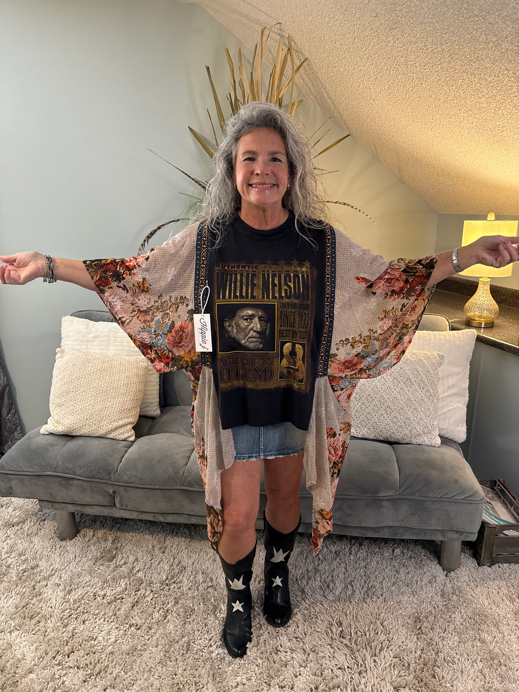 Roper Band Tee Willie Nelson